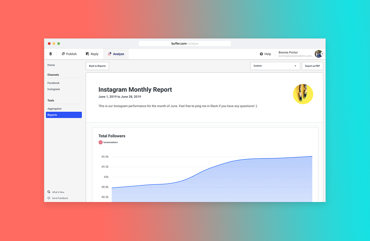 analyze reporting and updates