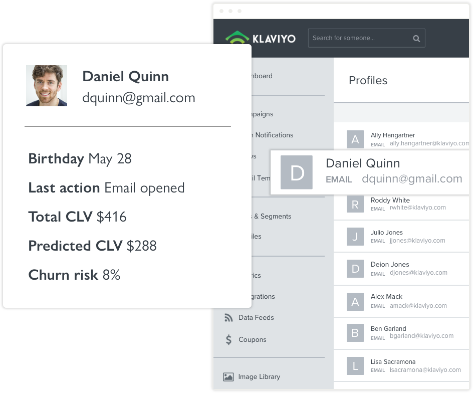 klaviyo features