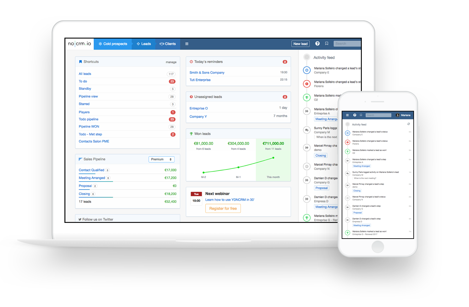 nocrm io interface