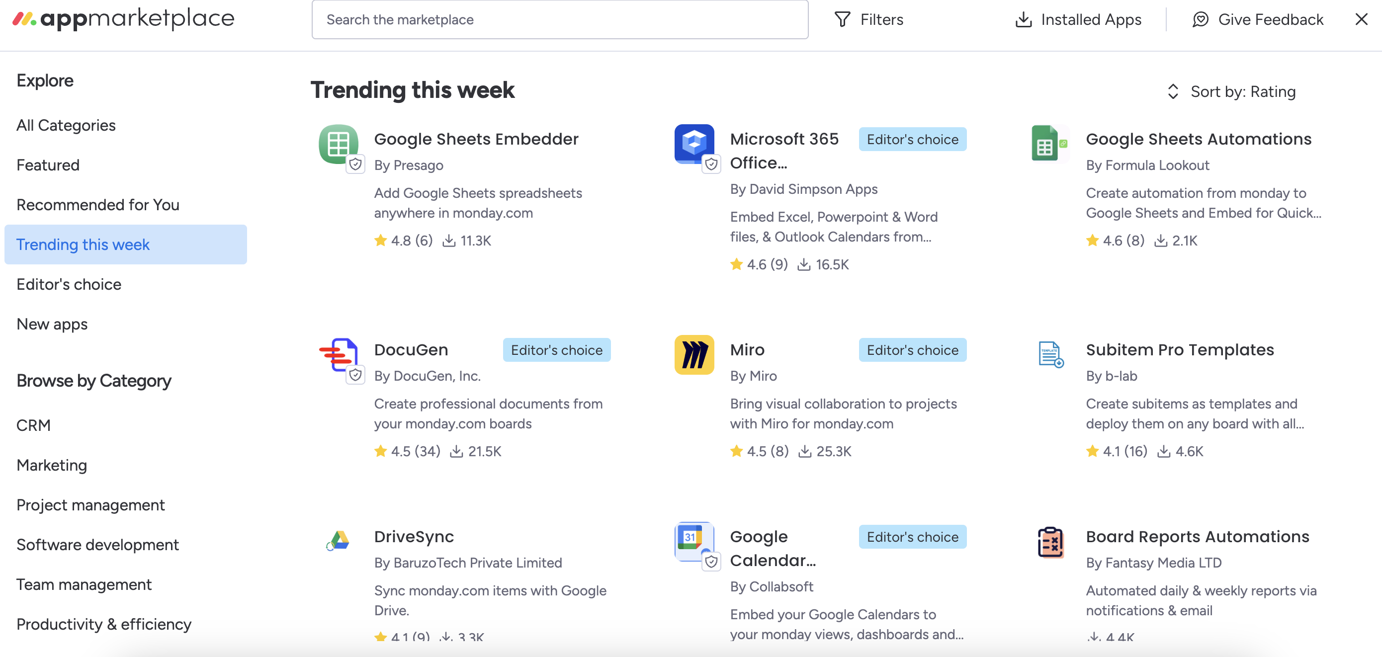 Monday CRM Integrations