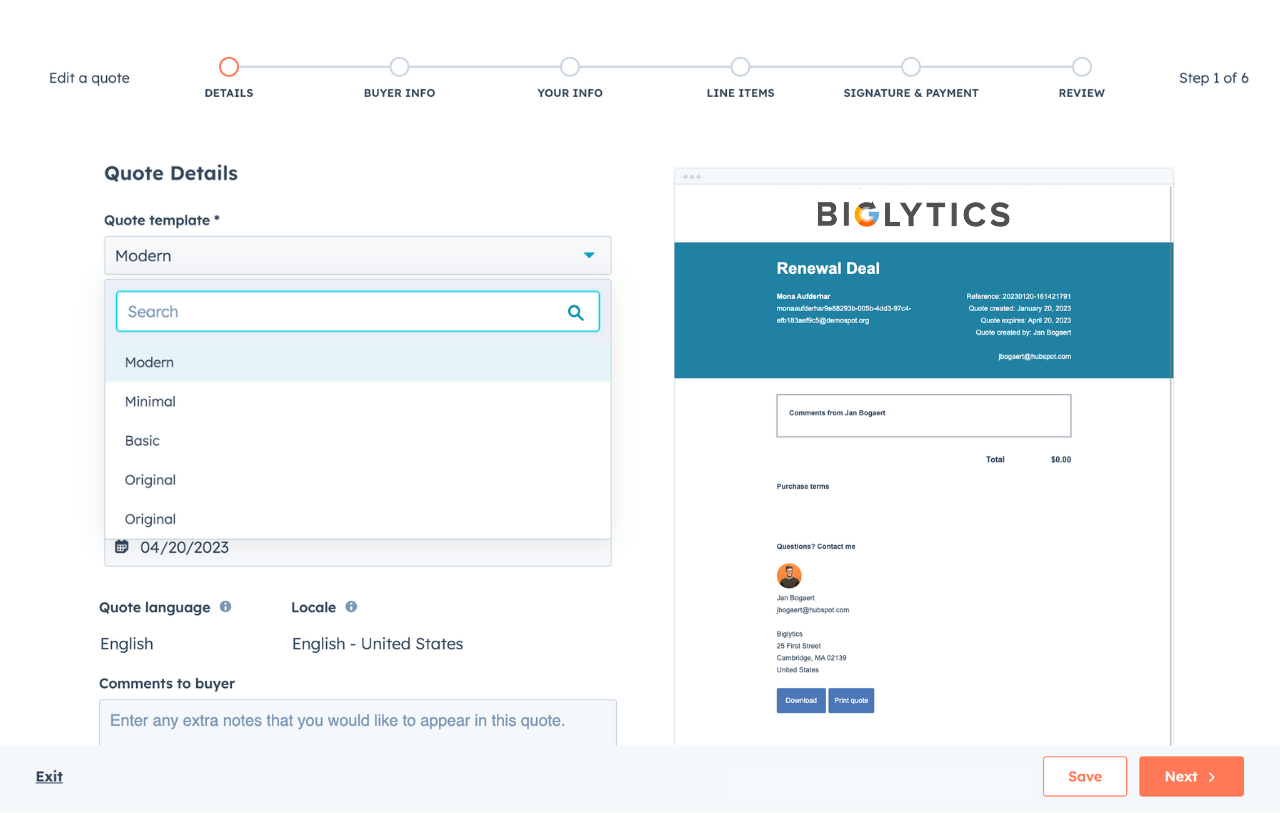 HubSpot Commerce Hub