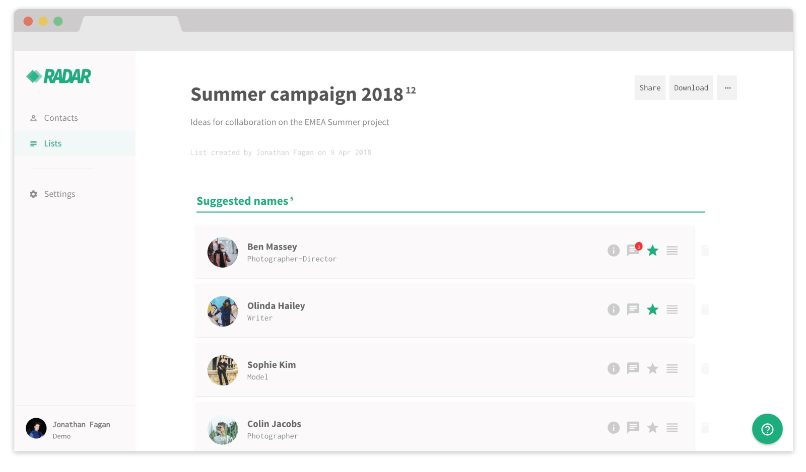 radar crm campaigns