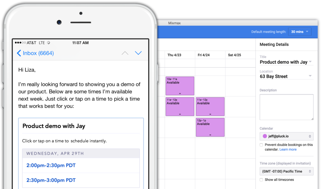miximax one click scheduling
