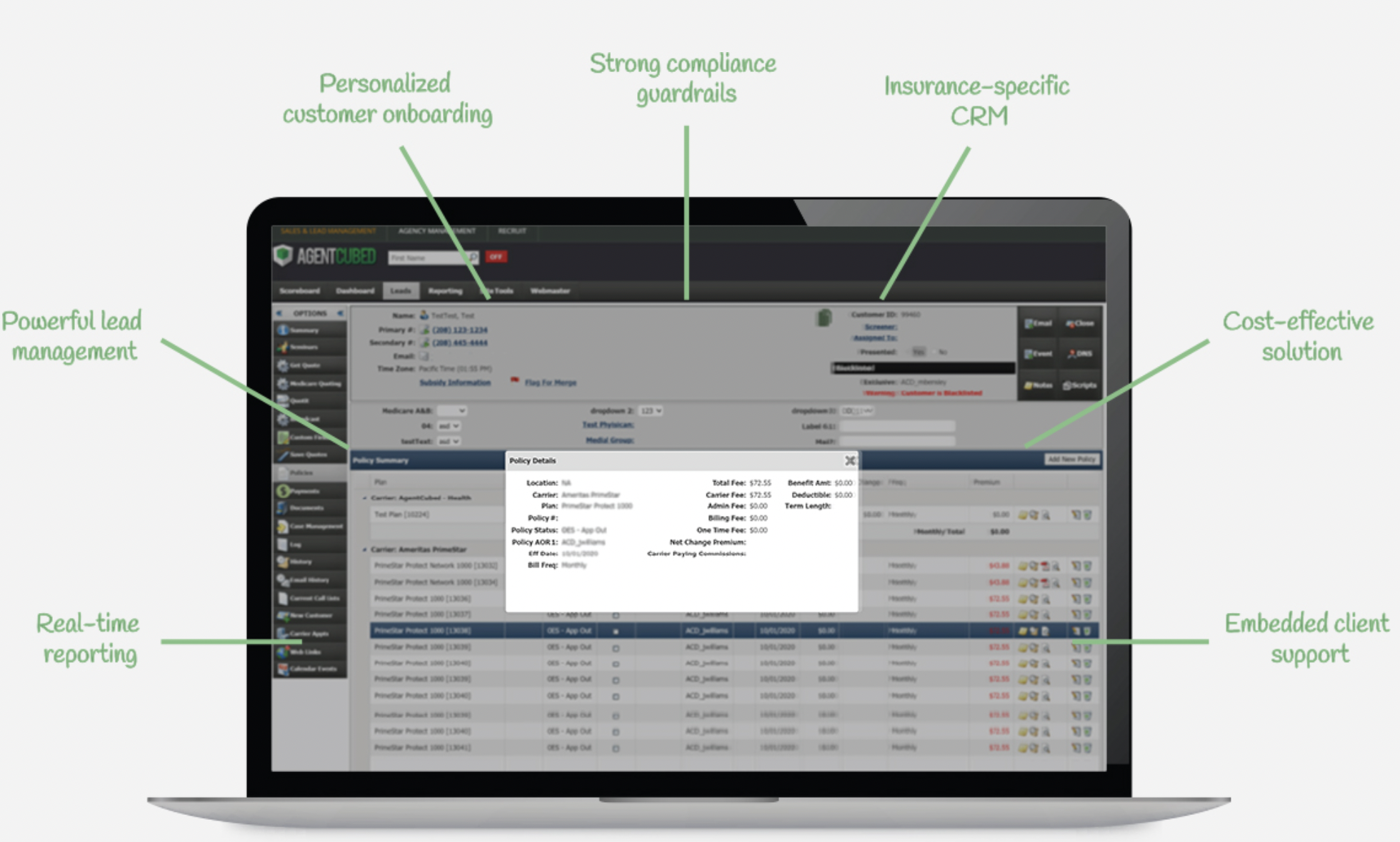 AgentCubed used as Insurance CRM
