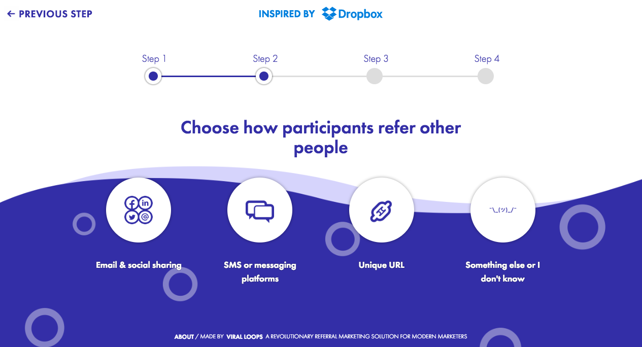 viral loops dropbox referral program step 2